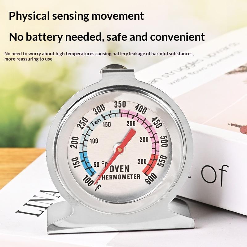 1Pcs Kitchen Tools 300°C Stainless Oven Thermograph Mini Dial Stand Up Temperature Meter BBQ Thermograph Household Oven Cookware