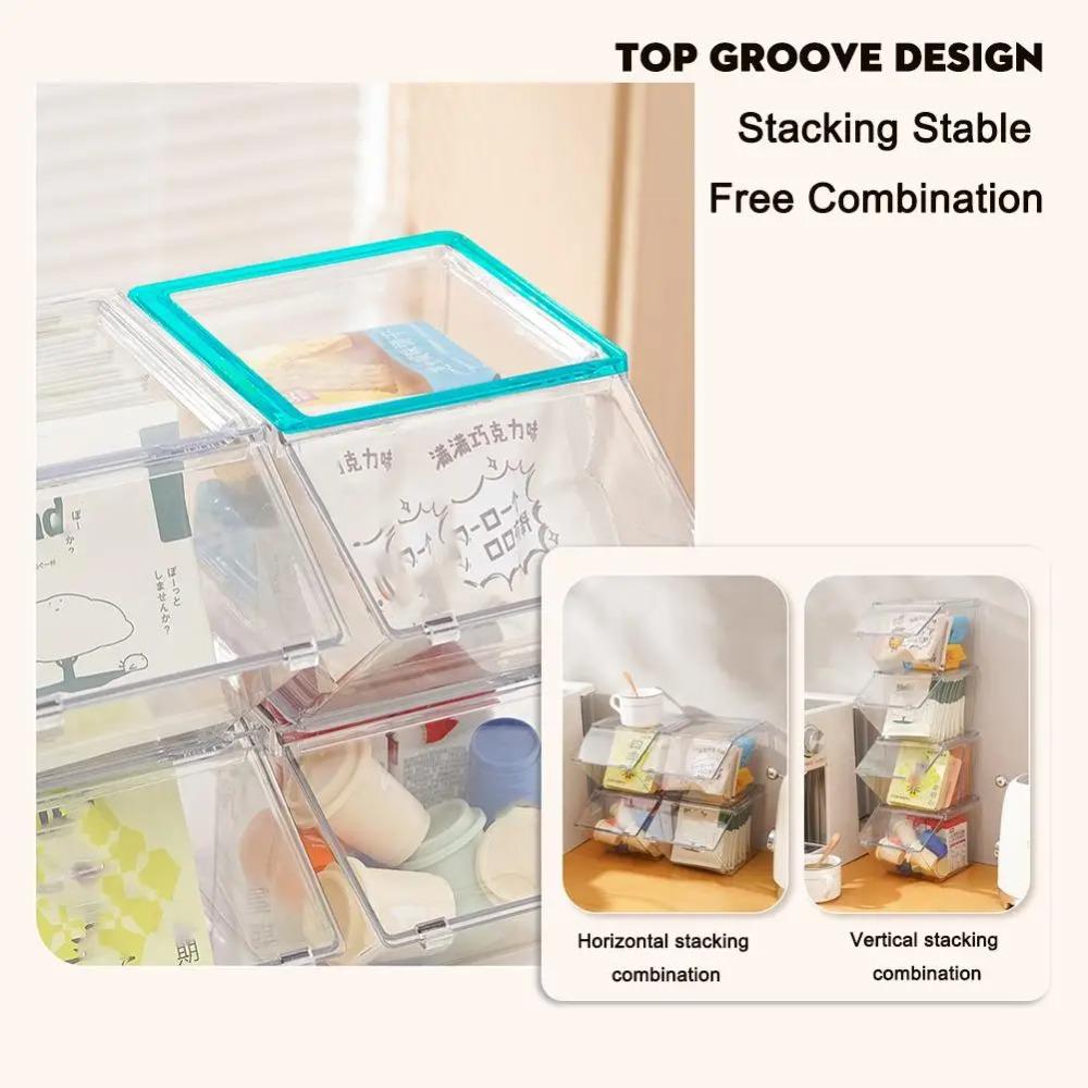 Stackable Tea Bag Storage Box Acrylic Tea Bag Holder Household Tea Bag Organizer Capsule Coffee