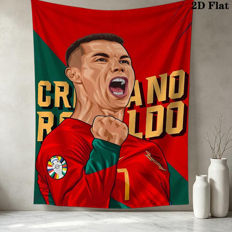 Cr7 Wall Tapestry Aesthetic Wall Hanging Printed Fabric Blanket Decorative Tapestries For Bedroom Living Room Home Decor