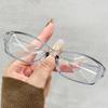 1pcs 2025 New Women's Decorative Glasses, Big Frame, Stylish & Versatile, Portable for Daily Use.