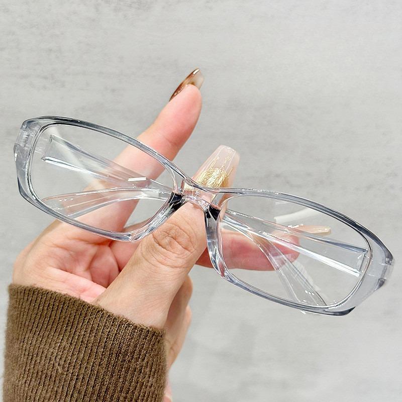 

1pcs 2025 new women s decorative glasses, big frame, stylish & versatile, portable for daily use. серый
