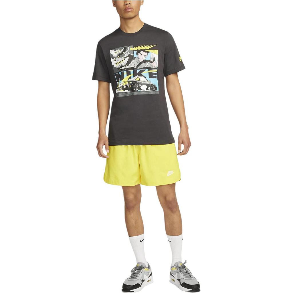 Nike Camiseta Masculina de Manga Curta com Gola Redonda e Estampa de Desenho Animado Tops Preto FD1336-060