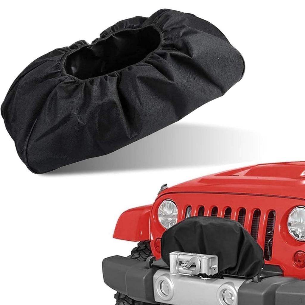 Car Winch Cover 900D Oxford Cloth Dustproof for Electric Winches Sunproof Indoor Outdoor