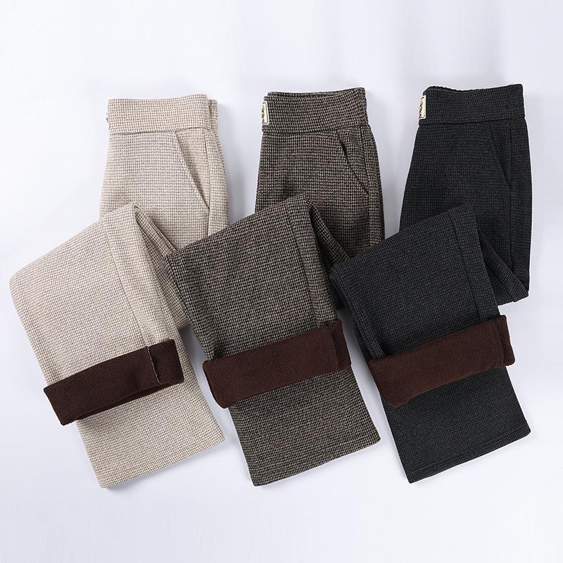 Damen Winter Wollhose mit weitem Bein: Verdickt, Plus Samt, für mittlere und ältere Menschen