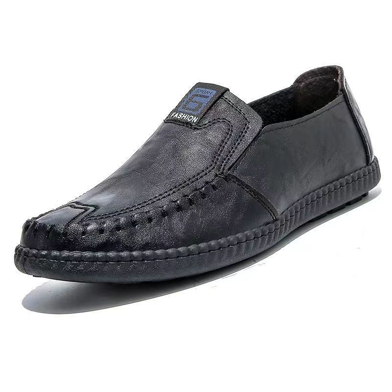 Herbst atmungsaktive Herrenschuhe lässige mittlere Lederschuhe bequeme Papa Doudou Lederschuhe lässige Herren weiche Sohle