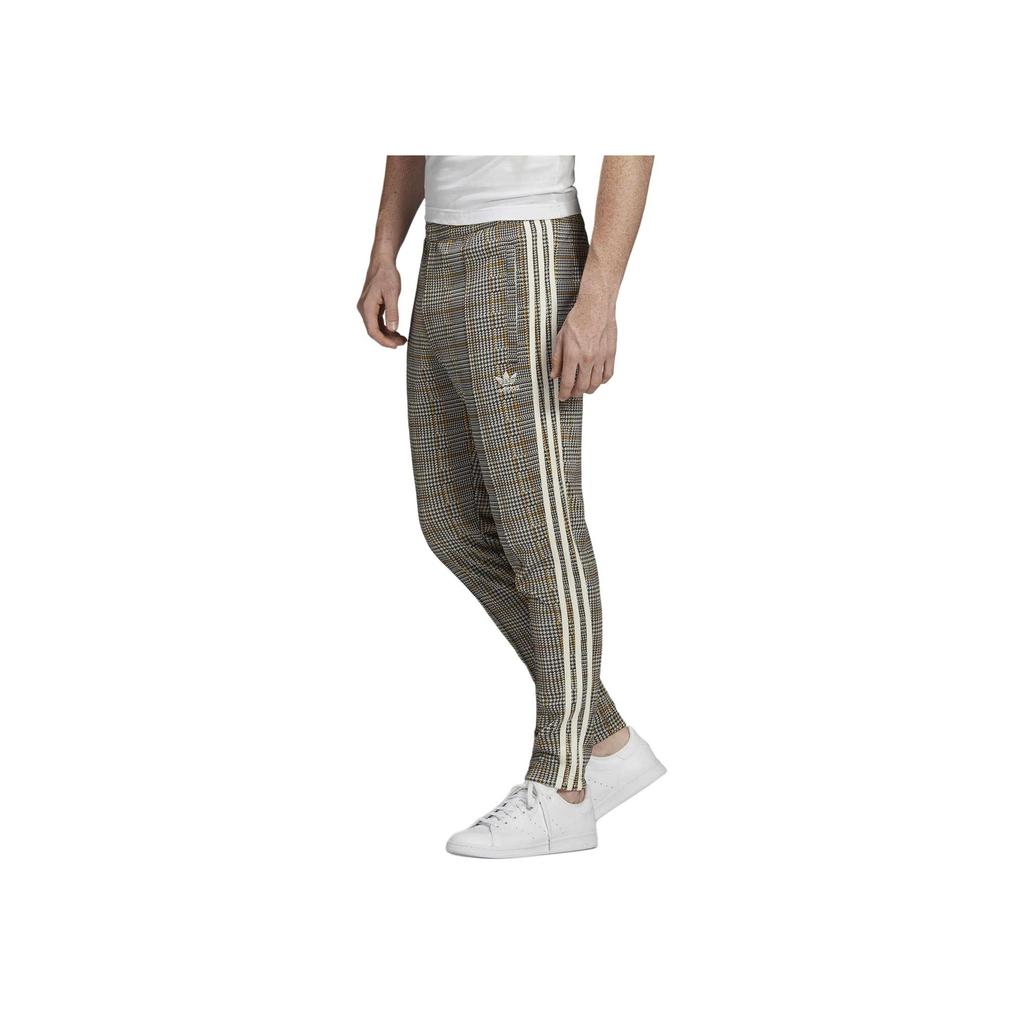 Adidas Originals Trefoil All-Over Tartan Print Casual Pants Men Bottoms Gray ED6137