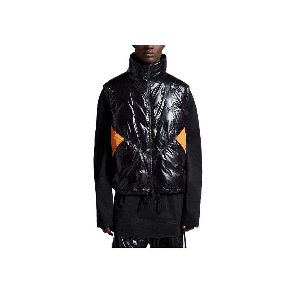 Moncler Genius X Alicia Keys Collaboration Down High Neck Zip Vest Men vest Black I109F1A00007M2949