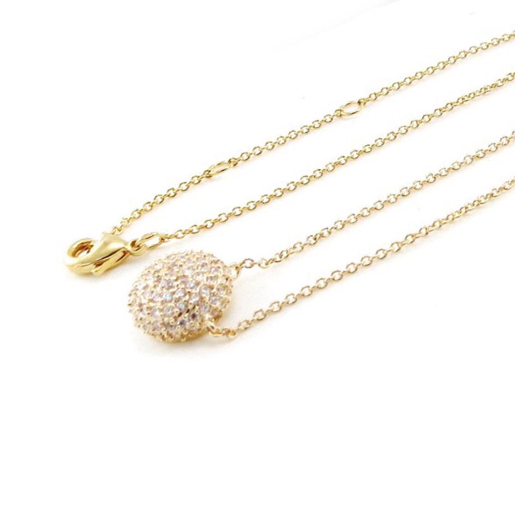 Les Trésors De Lily [J0155] - Gold-Plated Necklace 'Sissi' White Gold - 10 Mm