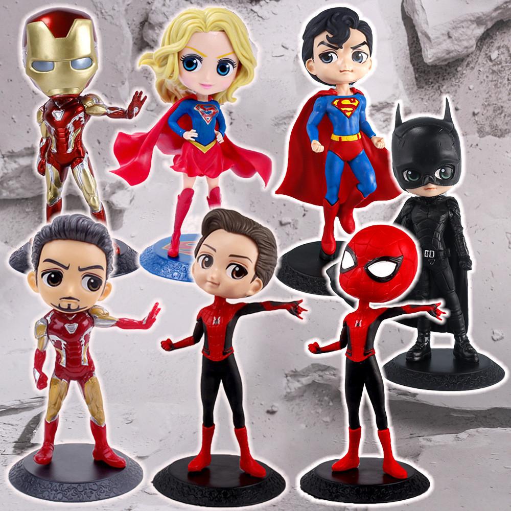 Detailed Avengers Justiceleague Q Version Cartoon Model Action Figure Decoration