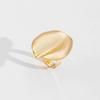 Punk Metal Irregular Pleated Wide Open Rings For Women Men Exaggerated Gold Color Geometric Adjustable Fingerrings Jewelry