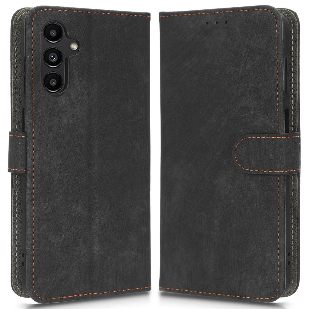 Für Samsung Galaxy A13 5G/A04s 4G (164.7 x 76.7 x 9.1 mm) RFID-Blockierendes Diebstahlsicheres Leder-Handyhülle-Portemonnaie mit Ständer-Klapphülle