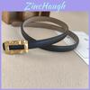 Genuine Leather Womens Slim Belt With Alloy Buckle For Casual And Office Wear