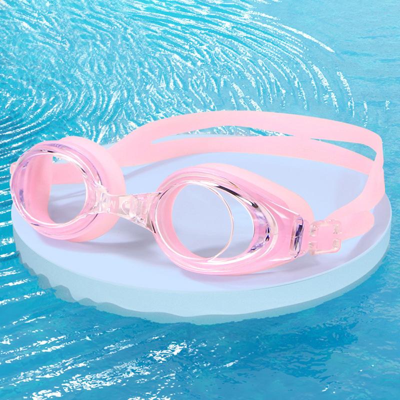 

High-Definition Swimming Goggles For Adult Swimming Equipment Adult Waterproof Antifog Glasses Flat Transparent Diving Goggles рожевий