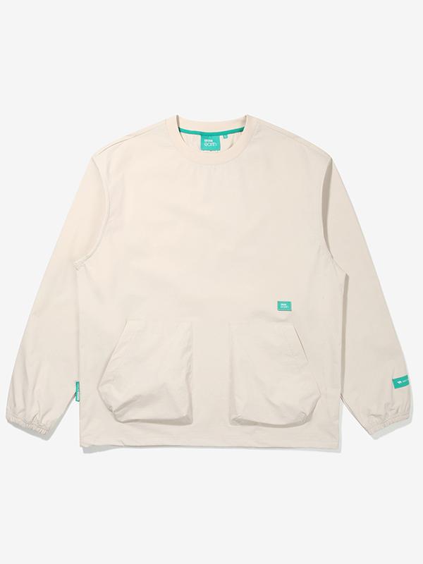 BBC EARTH Ripstop Woven Sweatshirt_Cream
