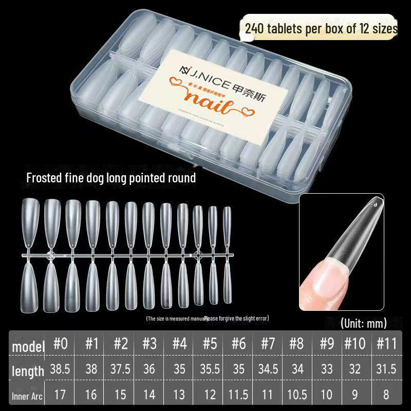 Ultra-Thin Frosted Nail Stickers: Full & Half Styles, Traceless, Extra Long, No Grinding Needed