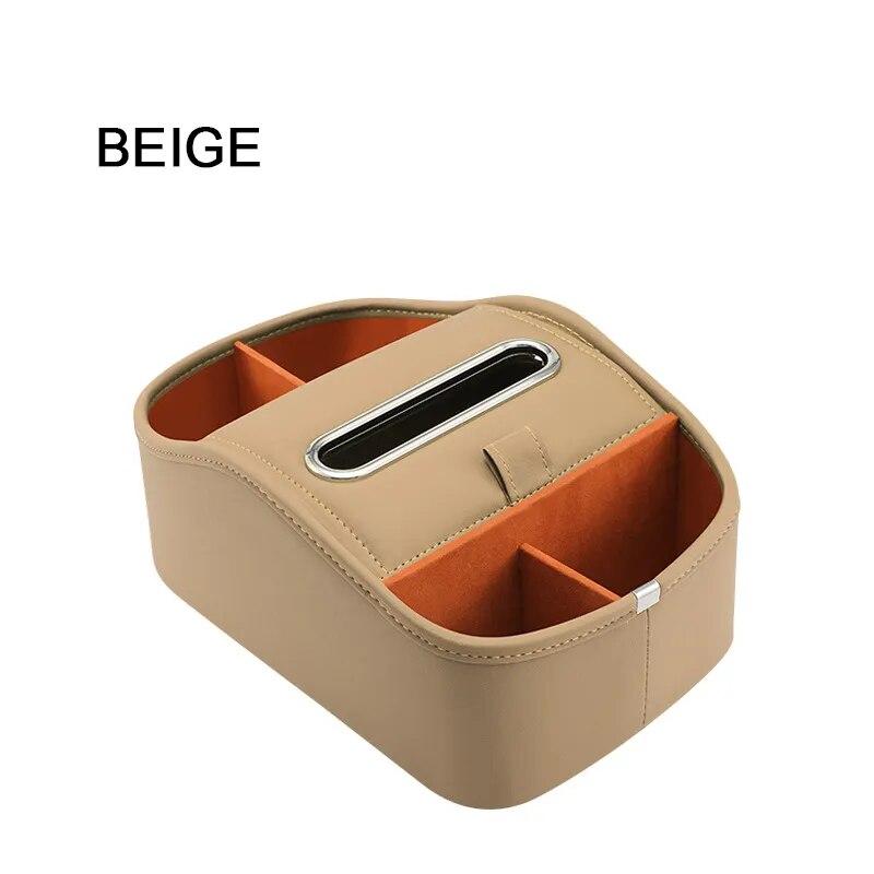 SEAMETAL Car Armrest Storage Box Interior Auto Elbow Rest Organizer For Phone Tissue Drink Holder Multi-functional Storage Box