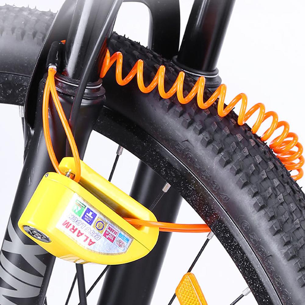 Motorrad Fahrradschloss Alarm Sicherheitsschutz Vorhängeschloss Aluminiumlegierung Diebstahlsicherung Erinnerung Seilschloss Tasche Motorradzubehör