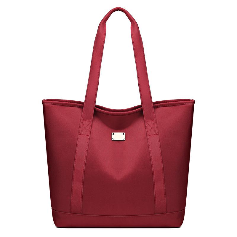 Women's Bag Solid Color Simple Tote Bag Casual Large Capacity Korean Version Women's Trend Versatile Shoulder Bag