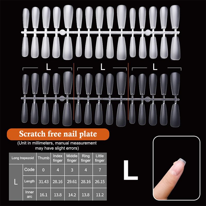 100pcs Press On Nail Tips Full Cover Ultra-Thin False Nails Patches Gel Nails Extension System Clear Fake Nails Art Accessories
