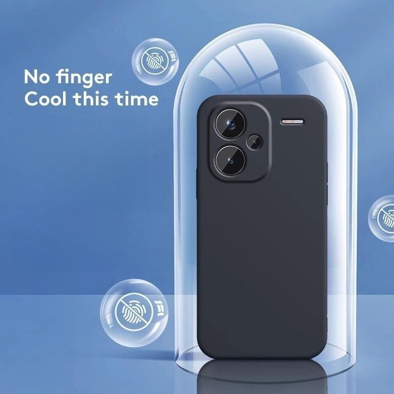 Noble Fashion Solid Colour With Lanyard Shockproof Protective Liquid Silicone Phone Case For Redmi Note13 Pro+/Note13Pro/Note13