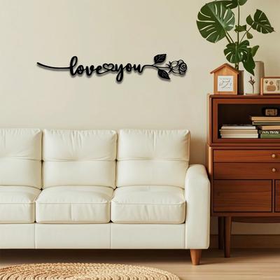1 Stück Eisen-Wandkunst, Romantische Valentinstagsdekoration, Geeignet für Schlafzimmer und Wohnzimmer, Ideales Geschenk für n, Wanddekoration.
