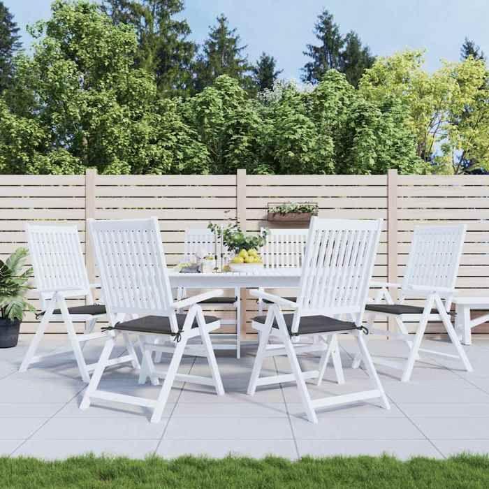 VidaXL Garden Chair Cushions 6 Pcs Anthracite 40x40x3 Cm 314003