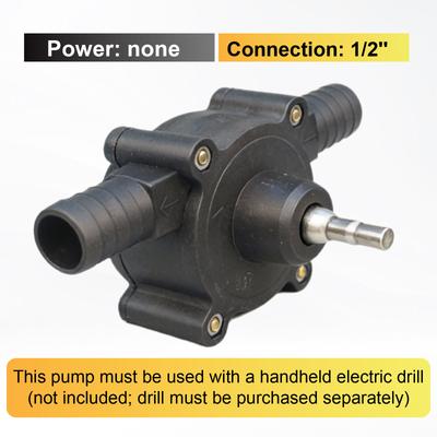 Drill-Powered Water Pump Self Priming Portable Drill Pump for Oil Diesel Fluid Transfer Mini Electric Drill Attachment Pump