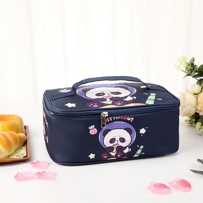 Cartoon Insulated Bento Bag For Kids With Aluminum Foil Lunchbox Carrier For School Or Travel