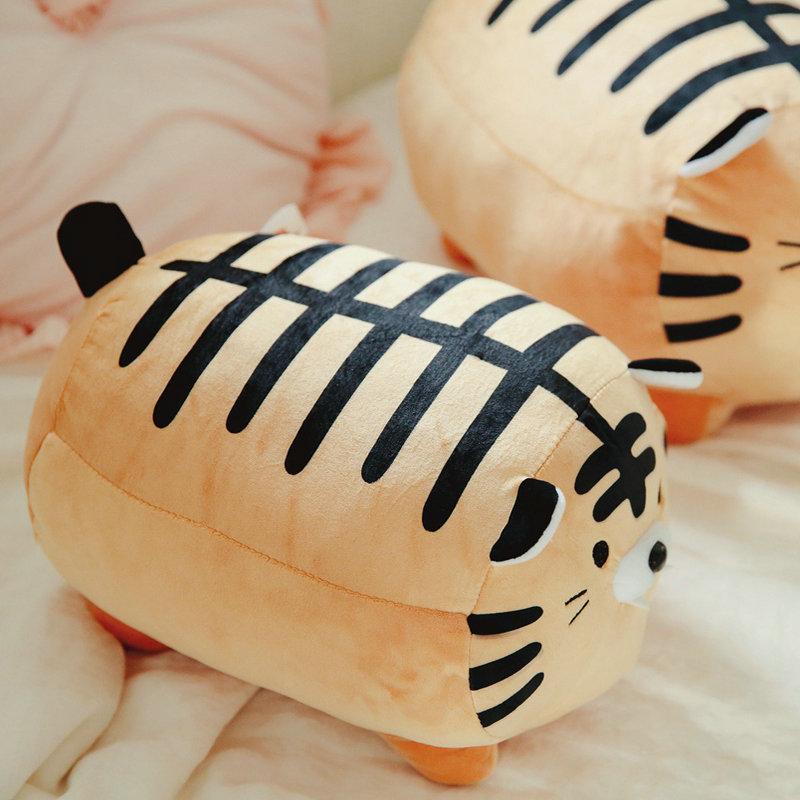 45cm Super Soft Plush Printed Fat Round Tiger Toy Stuffed Tiger Pattern Throw Pillow Zebra Stripes Pig Throw Pillow Bed Cushion