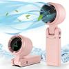 Powerful personal air-cooling turbine handheld fan - three-in-one foldable portable fan - all-day battery life - 5 speeds - LED display - Type-C
