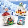 Christmas Gifts Construction Block Series Santa Claus Reindeer Puzzle Assembly Blocks Table Decor Playthings ideal for Child Chrismas Gift Idea