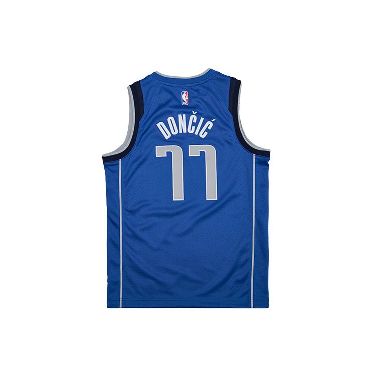 Nike NBA Youth Printed Quick-Dry Basketball Jersey Dallas Mavericks Doncic 77 Kids jersey Blue DR0866-480