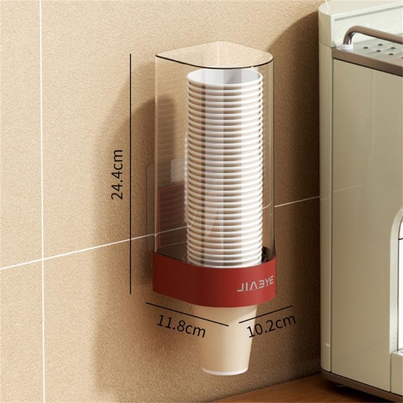 Space Saving Sturdy Paper Cup Organizers Wall Mount Rack With Secure Storage For Multiple Cup Sizes
