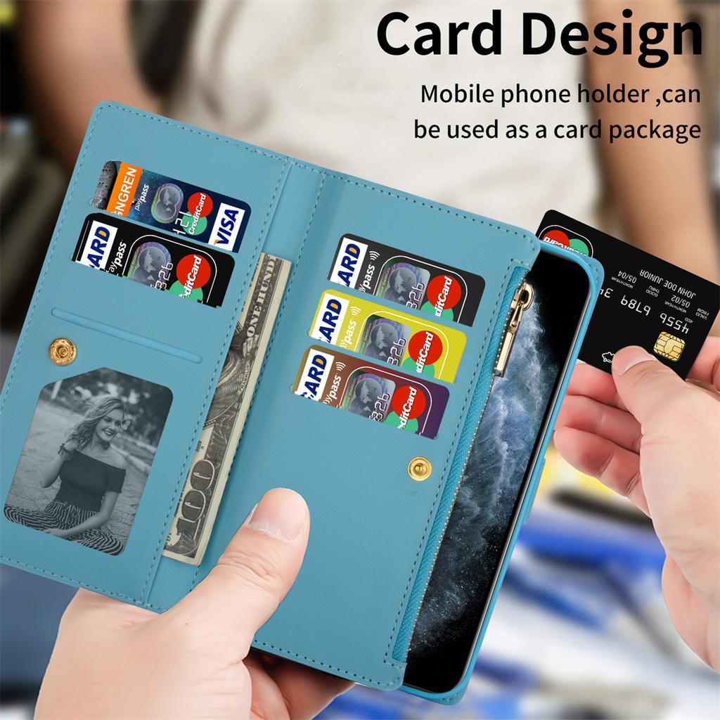 For iPhone 17 Pro Case Starry Sky Carving Leather Wallet Phone Cover with Wrist Strap