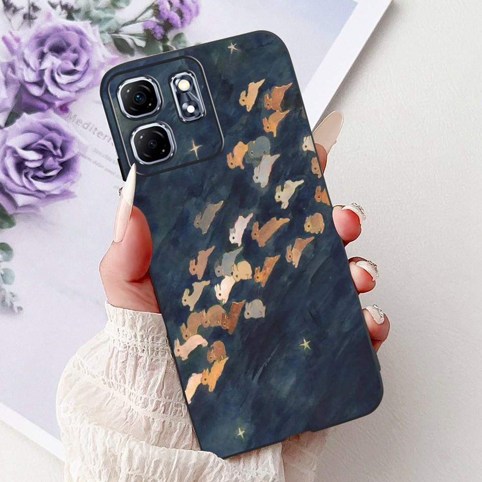 For Infinix Hot 50i Case X6531 New Fashion Flower Love Heart Pattern Soft Silicone Cover For Infinix Smart 9 Smart9 X6532 Bumper
