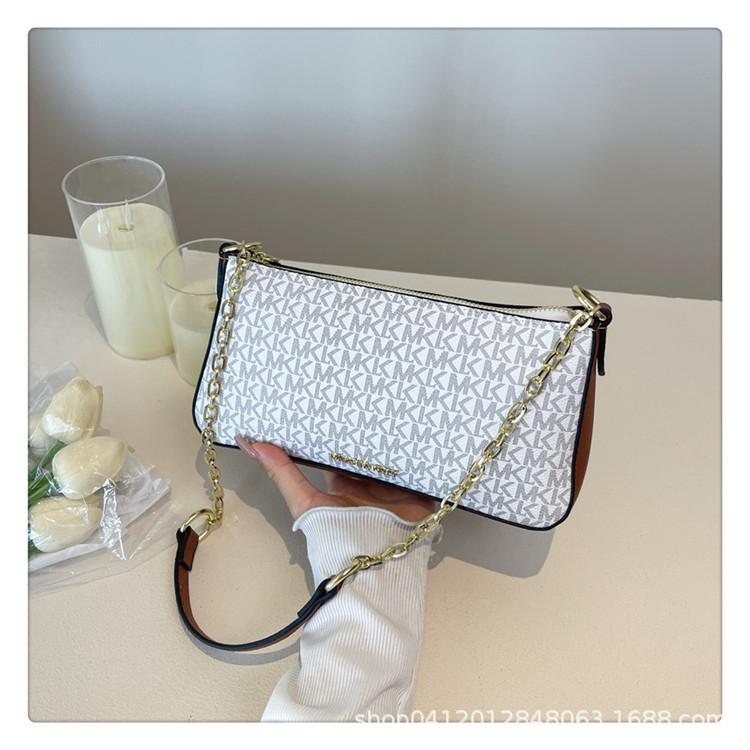 Bag Women's 2025 New One-Shoulder Oblique Cross Bag Portable Small Square Bag Premium Chain Underarm Bag One-Shoulder Crossbody Bag