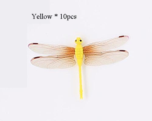 10Pcs/Set 3D Dragonfly Wall Sticker For Wedding Window Gardening Floral Decoration Home Decor 3D Magnet Fridge Stickers