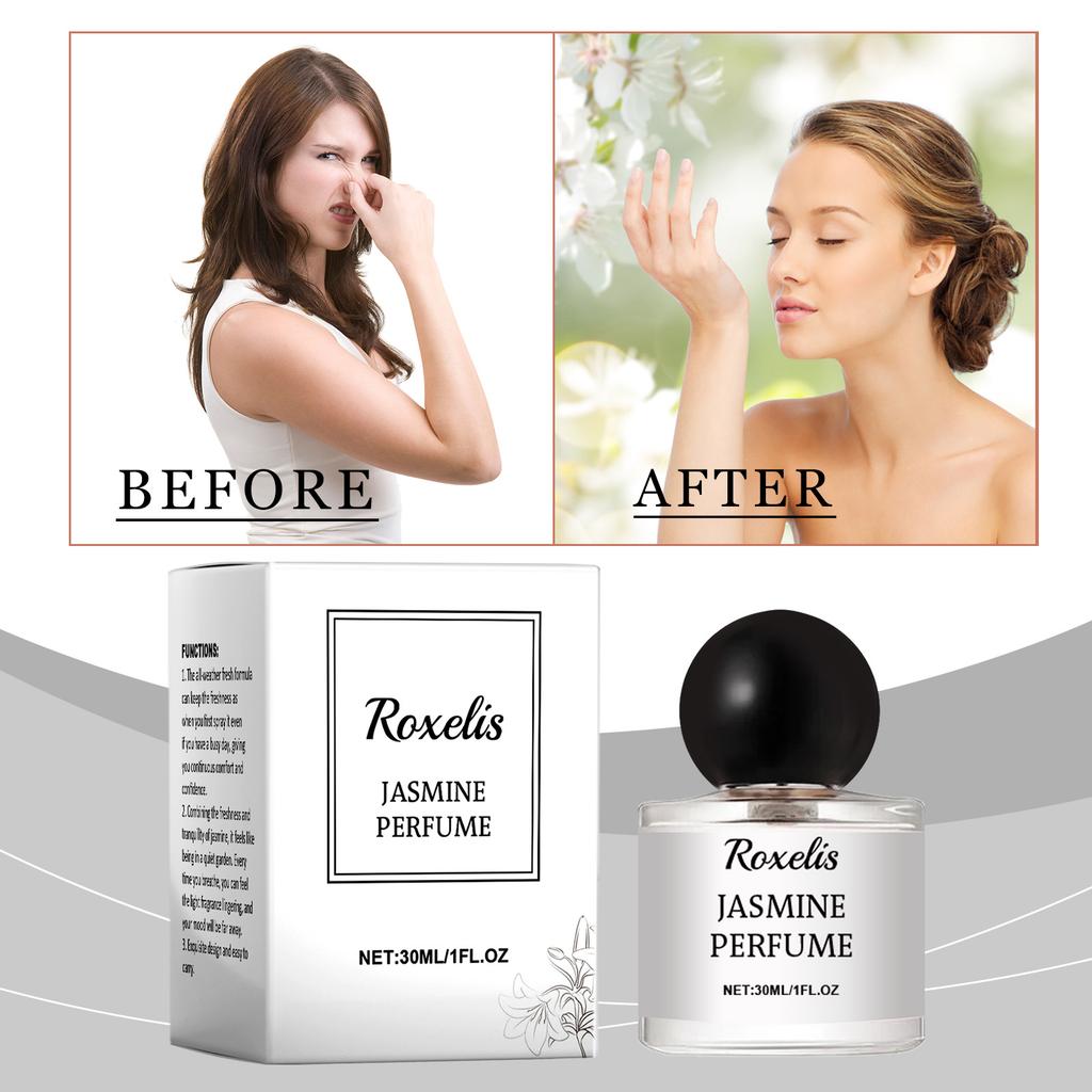 Roxelis Romantic Pair Of Jasmine Perfume Light Elegant Exudes Charm Leave Fragrance Eau De Toilette Wood