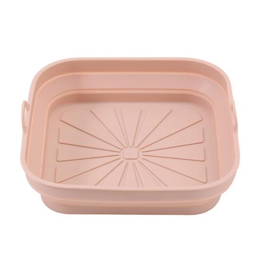 Air Fryer Liners Silicone Cooking Mat Non-Stick Reusable Food Grade Heat Resistant Foldable Basket Mat Easy To Clean Universal Kitchen Accessory