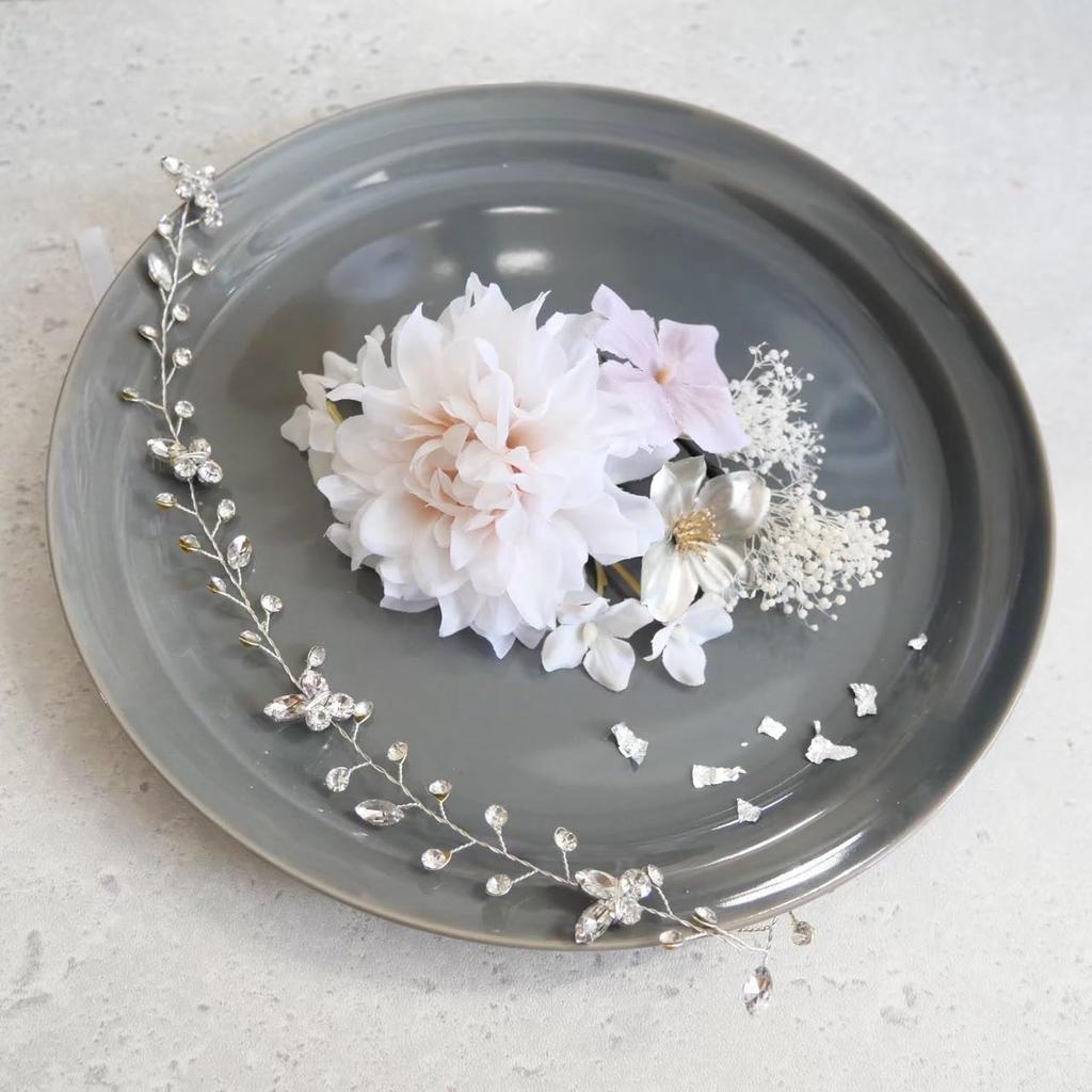 [Lomeri] Lomeri Hair Headband with Dried Flowers - Perfect for Coming-of-Age Ceremony, Graduation Ceremony, Wedding, and Hakama (Japanese traditional