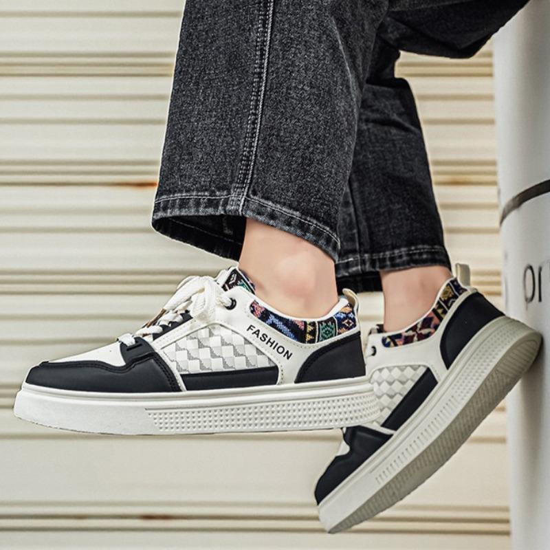 Men Soft Sole Breathable Skate Board Shoes, Student Daily Casual Athletic Sneakers