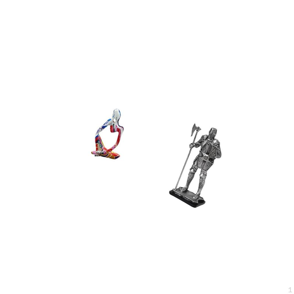 Abstract Thinker Knight Resin Statue Figurine Ornament for Bedroom Drawer Office Shop Bookshelf