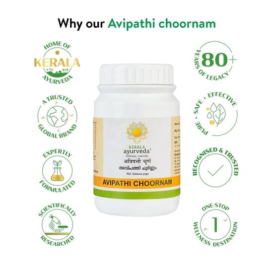 Kerala Ayurveda Avipathi Choornam| Ayurvedic Herbal Laxative For Constipation Relief| Non-Habit forming| 100% Ayurvedic (50 Gm) - Pack of 3