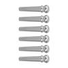6Pcs Acoustic Guitar String Nail Bridge Pins Pegs Fixed Cones Parts Replacement GL28Silver