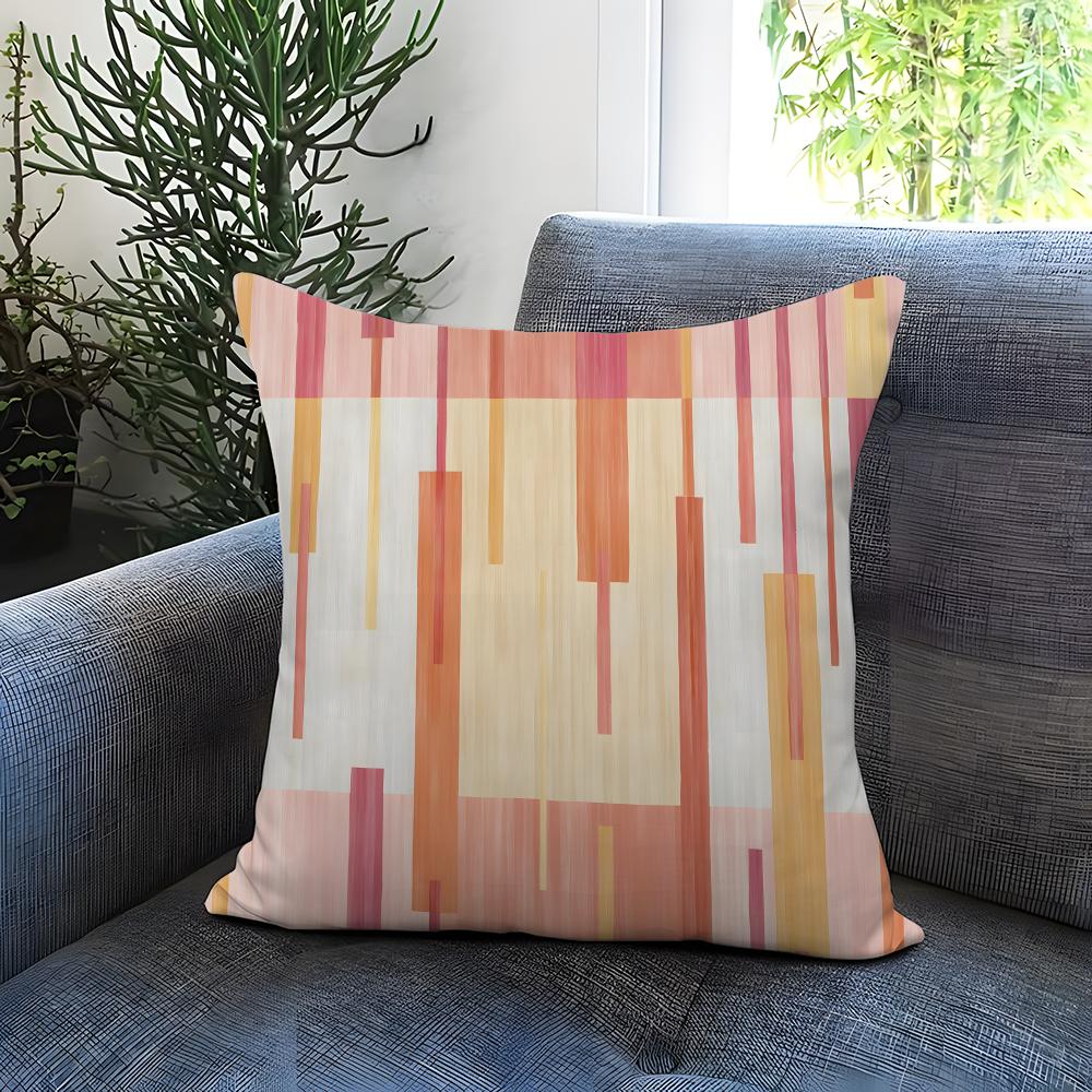 Artistic Background Patterns Cushion Cover Comfortable Reversible Pillow Cover Ideal for Car Sofa Bedroom Beyond