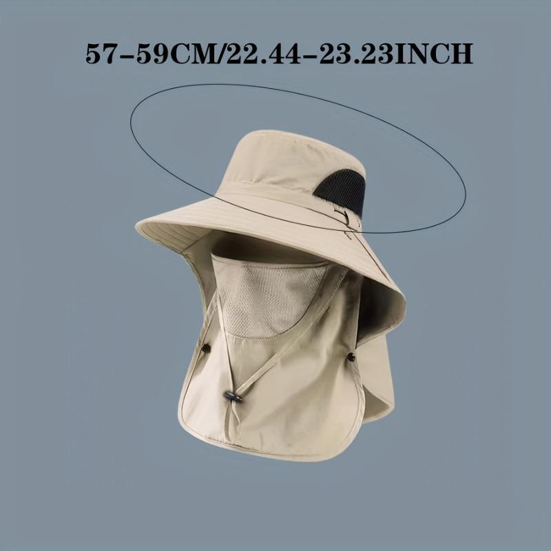 1pc Spring/Summer Breathable Face Cover Sun Hat Integrated Sunscreen Hat Suitable for Outdoor, Sports, Hiking, Travel