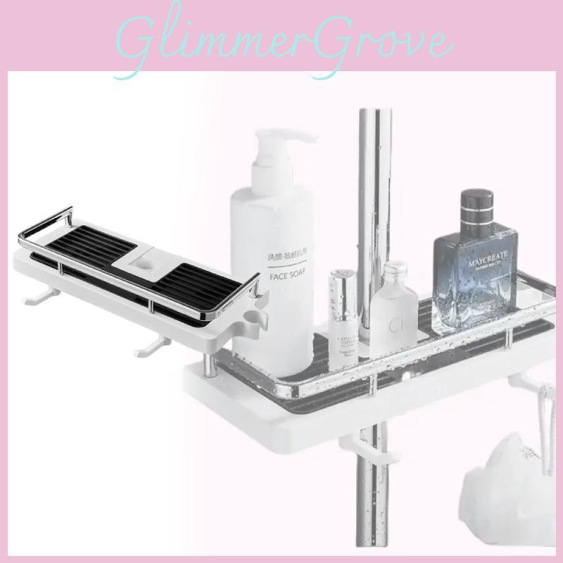 W zestawie półka prysznicowa do łazienki dla łatwego przechowywania w domowych łazienkach