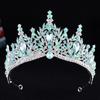 DIEZI Corona Tiara Barocca Vintage con Cristalli AB per Donne Ragazze Matrimonio Festa Elegante Lusso Corona di Strass Acconciatura Gioielli