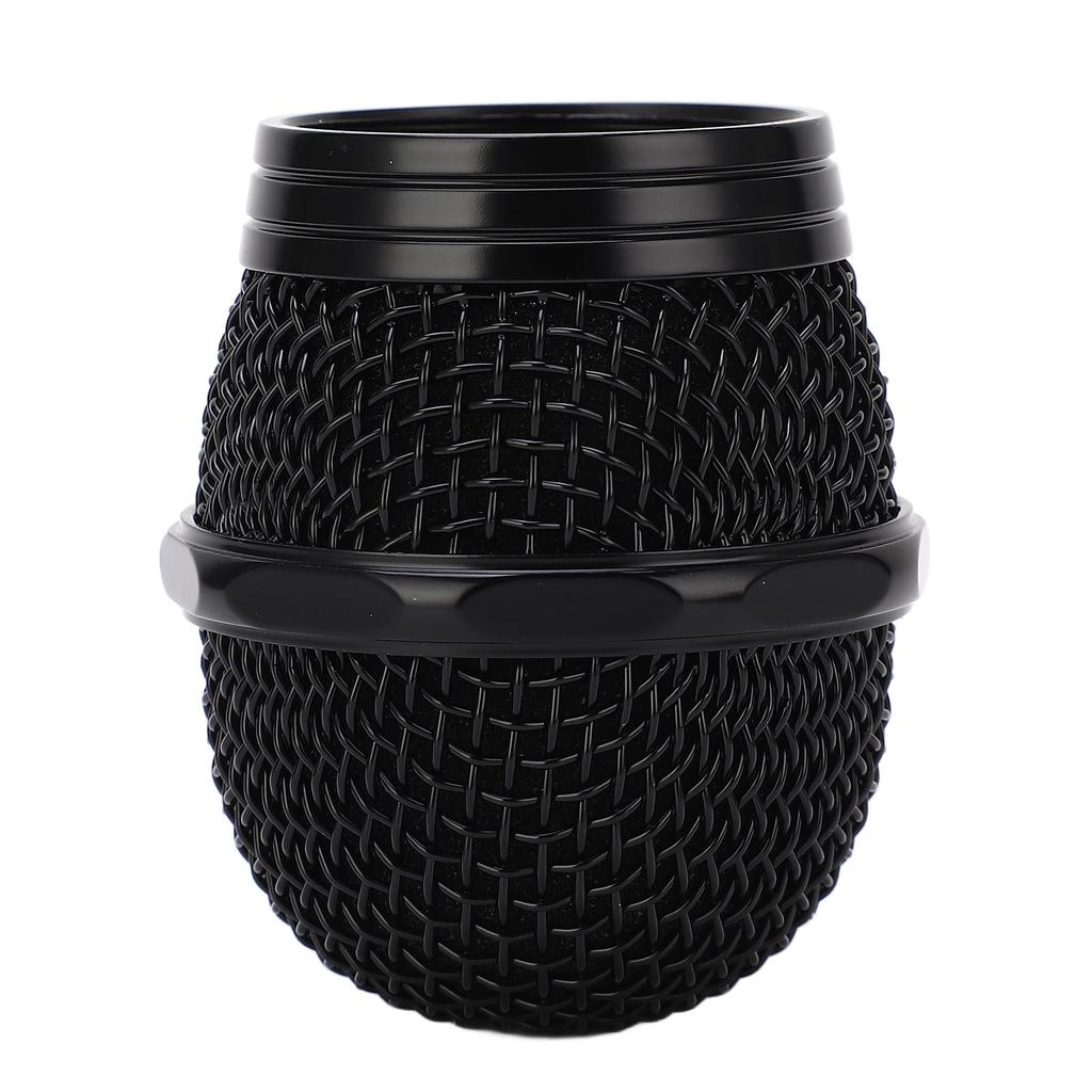 Microphone Ball Head Mesh Grill Stainless Steel Mic Mesh Cover Replacement Black