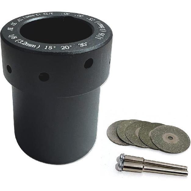 Tungsten Electrode Grinder Sharpener -Universal ALUMINUM TIG Welding Tungsten Grinder Head Tool,with Slot Tungsten Sharpener Multi-Angle